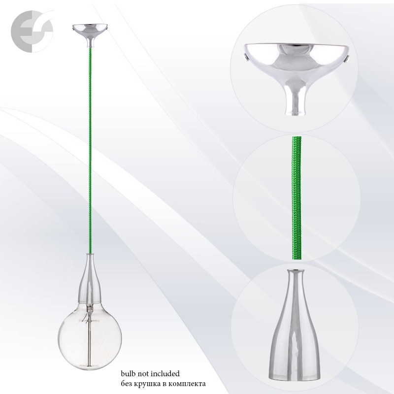 pendel drop s trevisto zelen tekstilen kabel i ring f ga e27