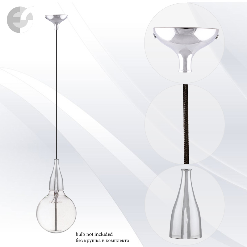 pendel drop hrom s tekstilen cheren kabel e27