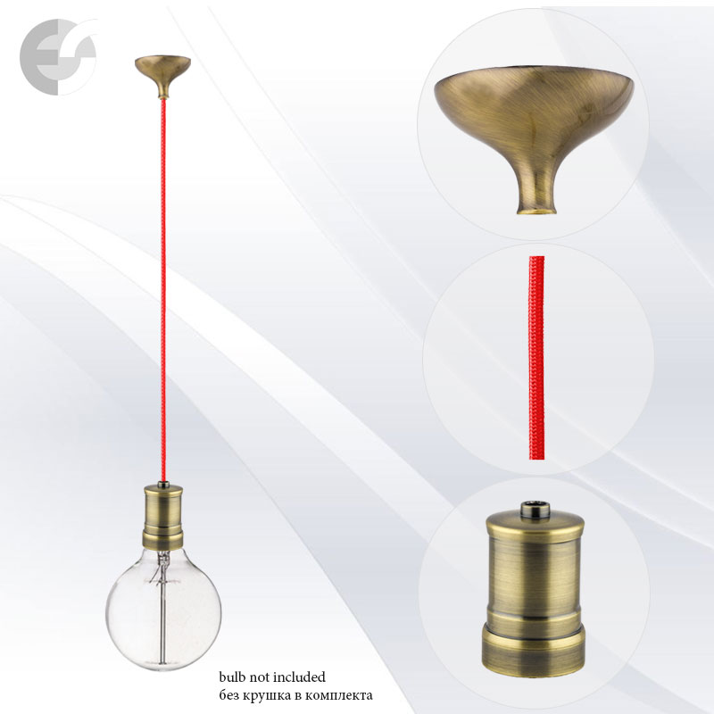 pendel retro 2 star mesing s tesktilen cherven kabel