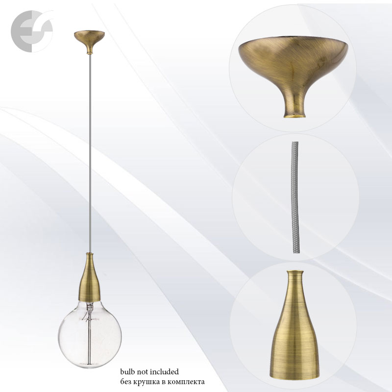 pendel drop antichen mesing s tekstilen siv kabel