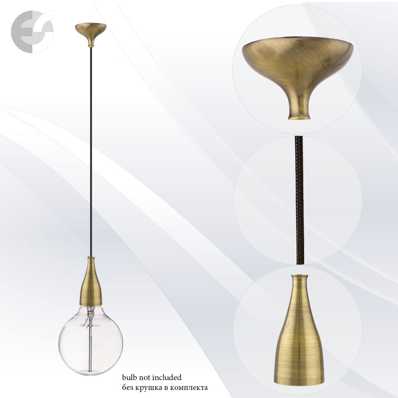 pendel drop antichen mesing s tekstilen cheren kabel