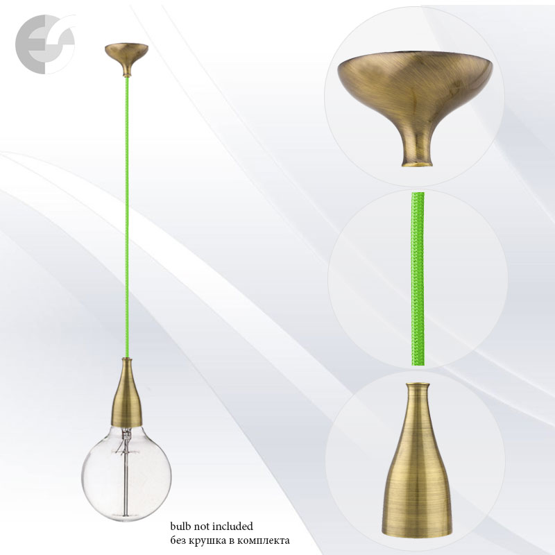 pendel drop antichen mesing s tekstilen zelen kabel