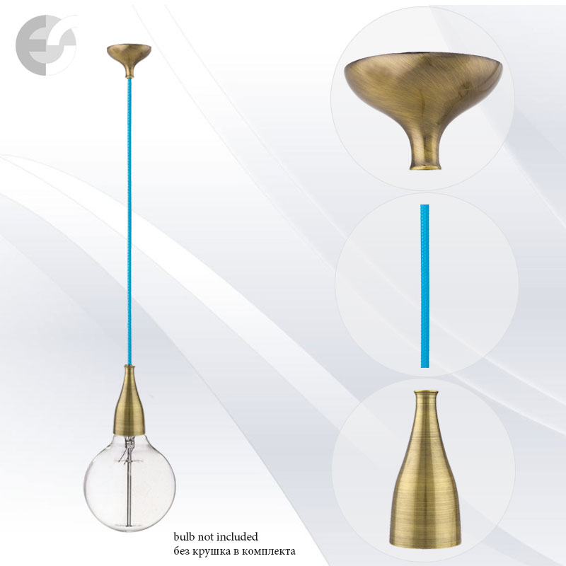 pendel drop antichen mesing s tekstilen sin kabel