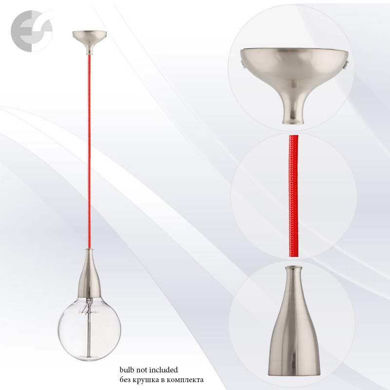 pendel drop matiran hrom s cherven kabel