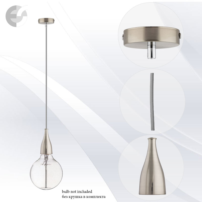 pendel drop matiran hrom sys siv tekstilen kabel