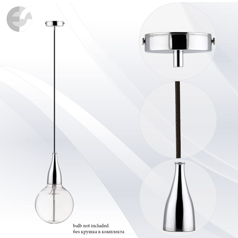 pendel drop hrom s cheren tekstilen kabel