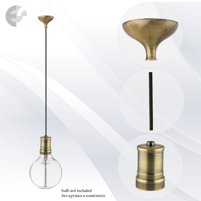 pendel retro 2 antichen mesing s tekstilen cheren kabel