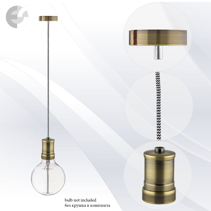 pendel retro 2 antichen mesing s tekstilen cherno bql kabel