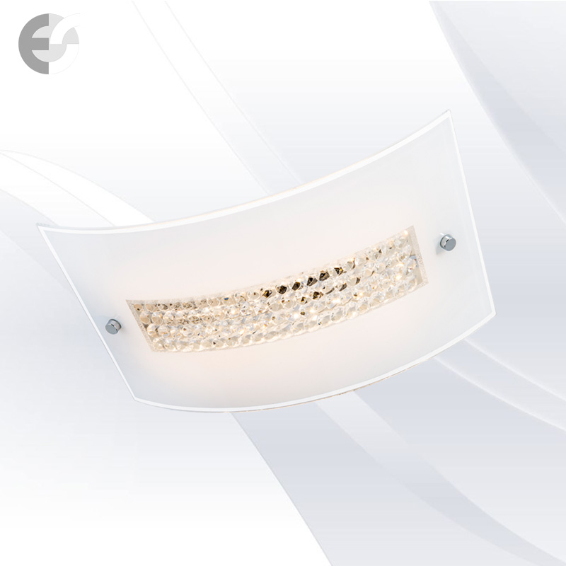 led plafon s kristali glossy