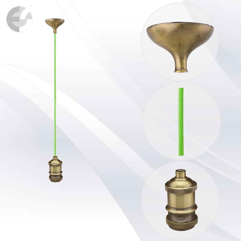 pendel retro 1 star mesing s tesktilen zelen kabel