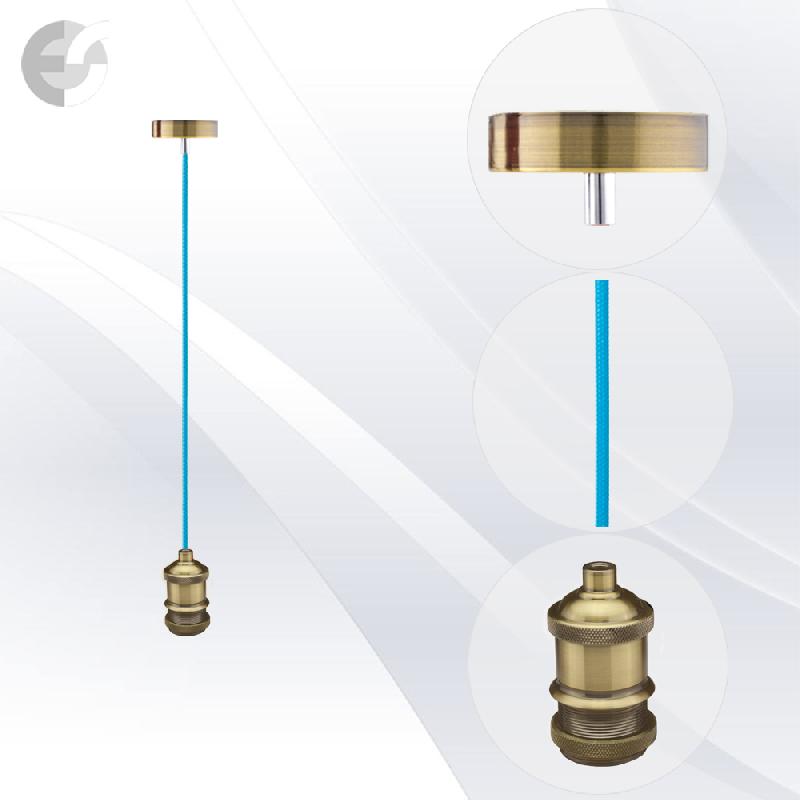 pendel retro 1 star mesing s tesktilen svetlo sin kabel