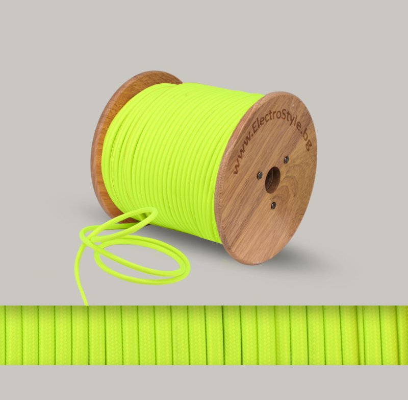 tekstilen kabel jylto zelen neon 2x0.75mm2