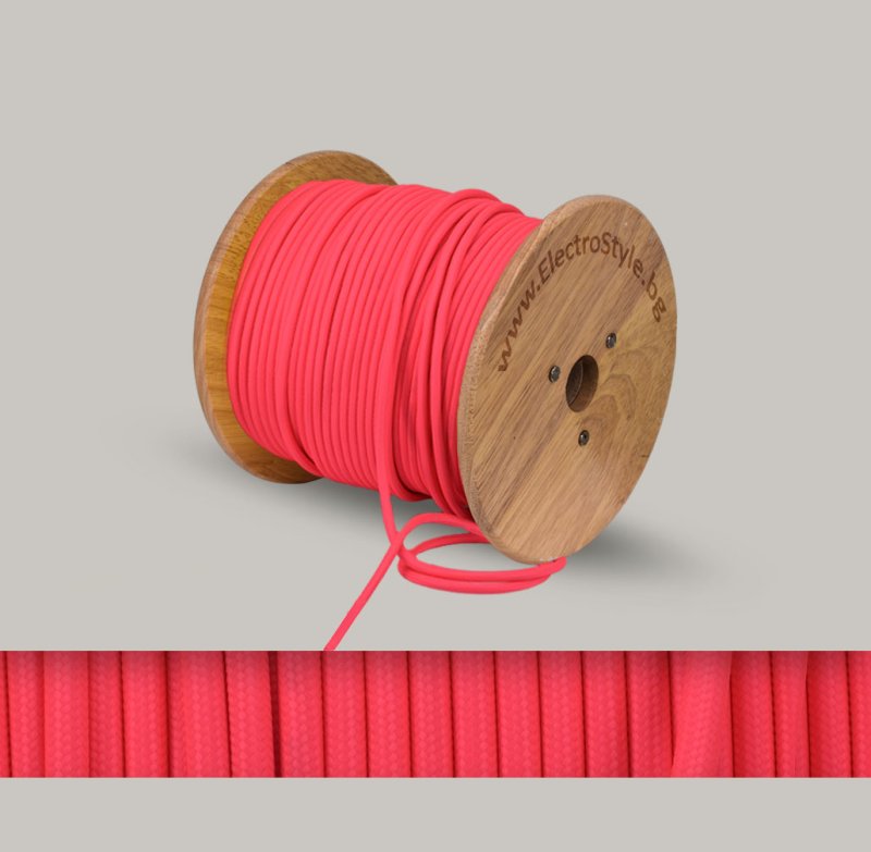 tekstilen kabel rozov neon 2x0.75mm2