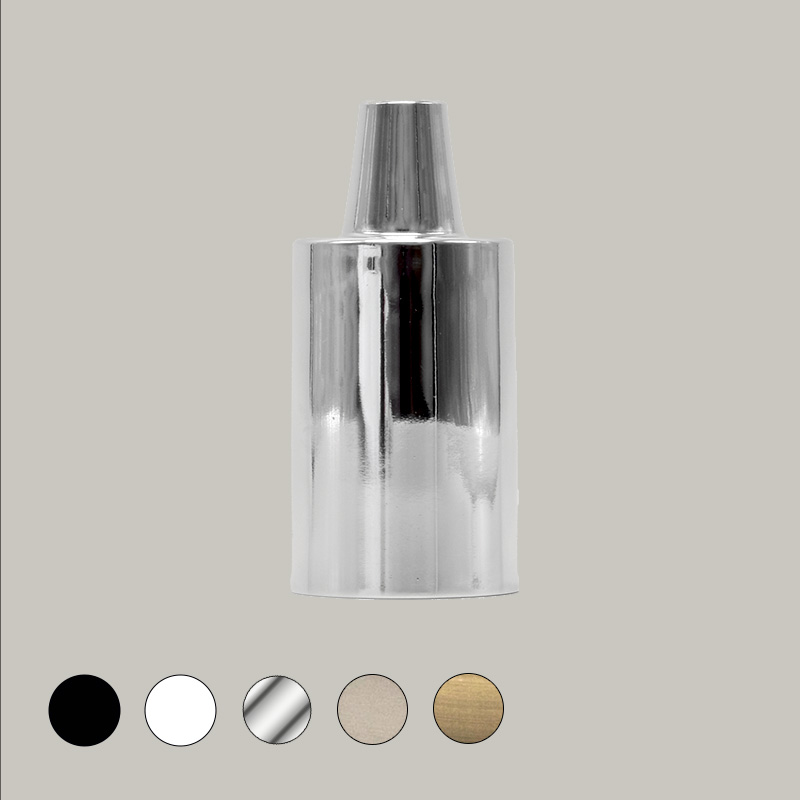 dekorativna kapachka beel hrom za fasunga s tsokyl e27