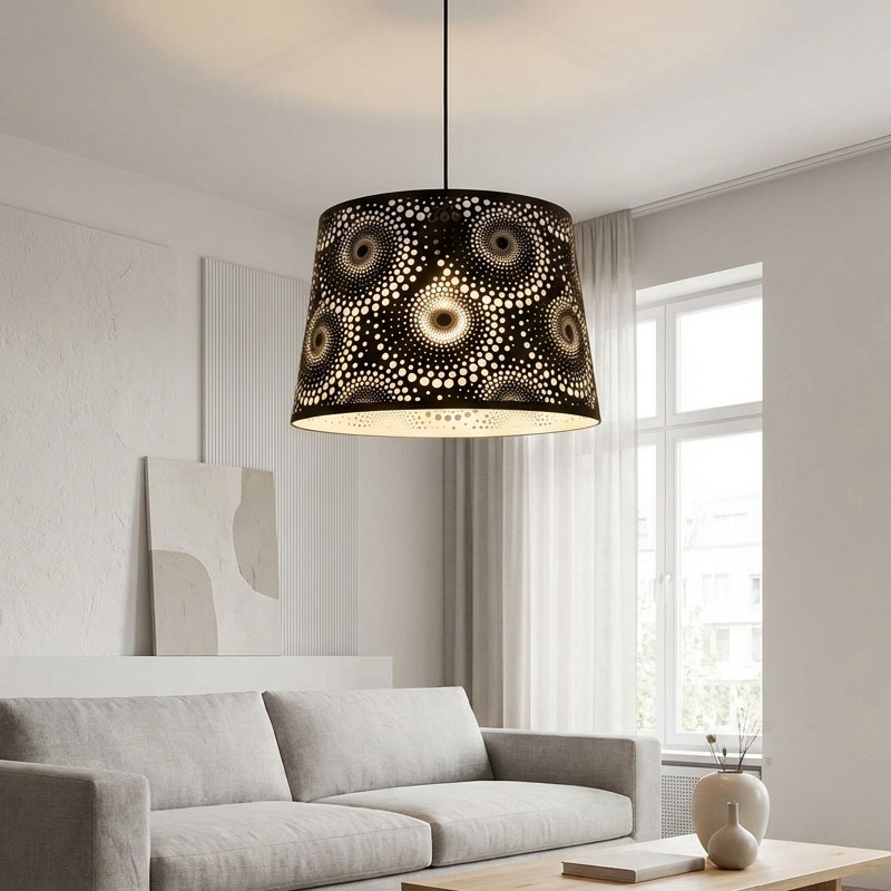 pendel s metalen cheren abajur dots