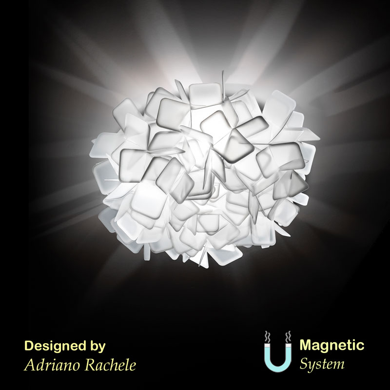 dizajnerski plafon clizia m White