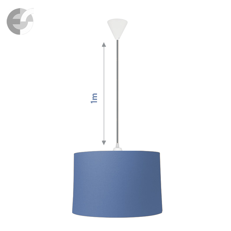 polilej s tekstilen abajur v sinьo