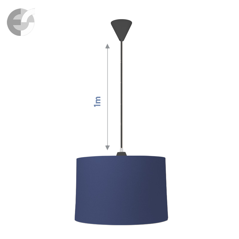 polilej s tekstilen abajur v tymno sinьo