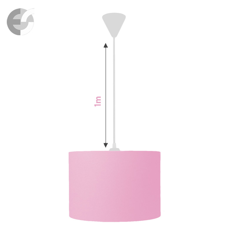 polilej s tekstilen abajur v bledo rozovo