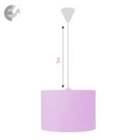 Полилей с текстилен абажур в лилаво