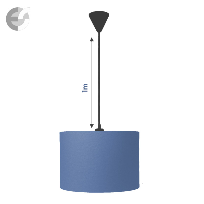 polilej s tekstilen abajur v sinьo