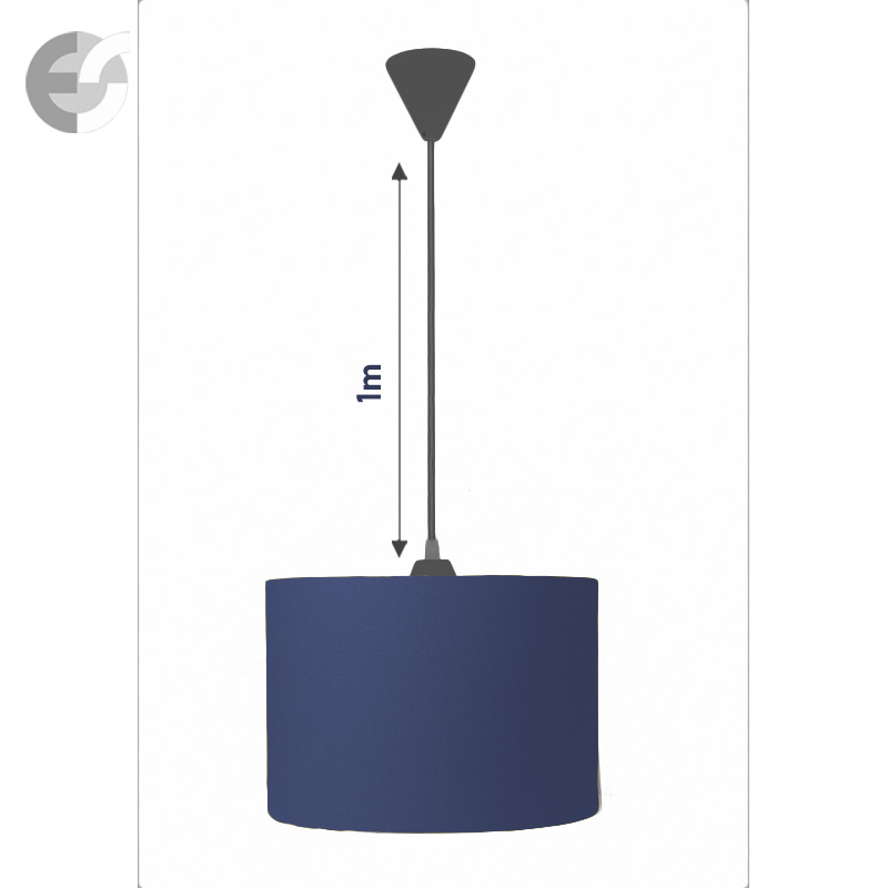 polilej s tekstilen abajur v tymno sinьo