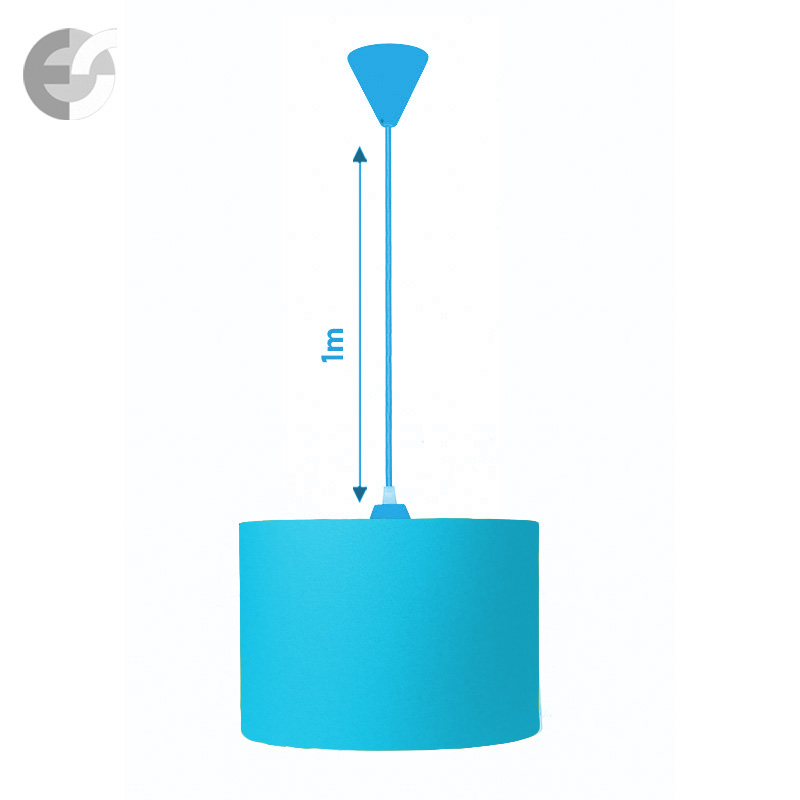 polilej s tekstilen abajur v svetlo sinьo