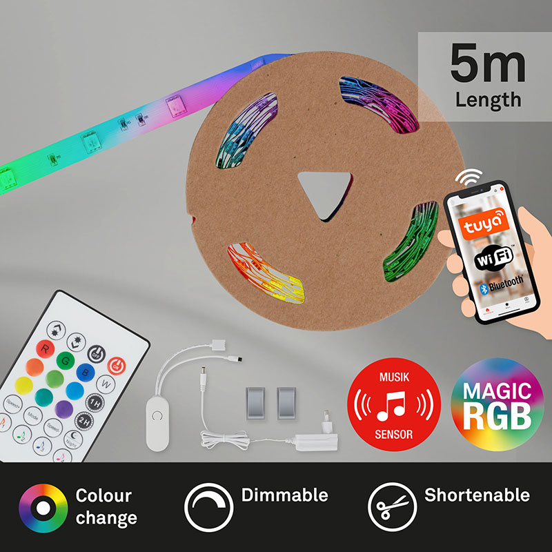 rgb led lenta sys senzor za muzika magic