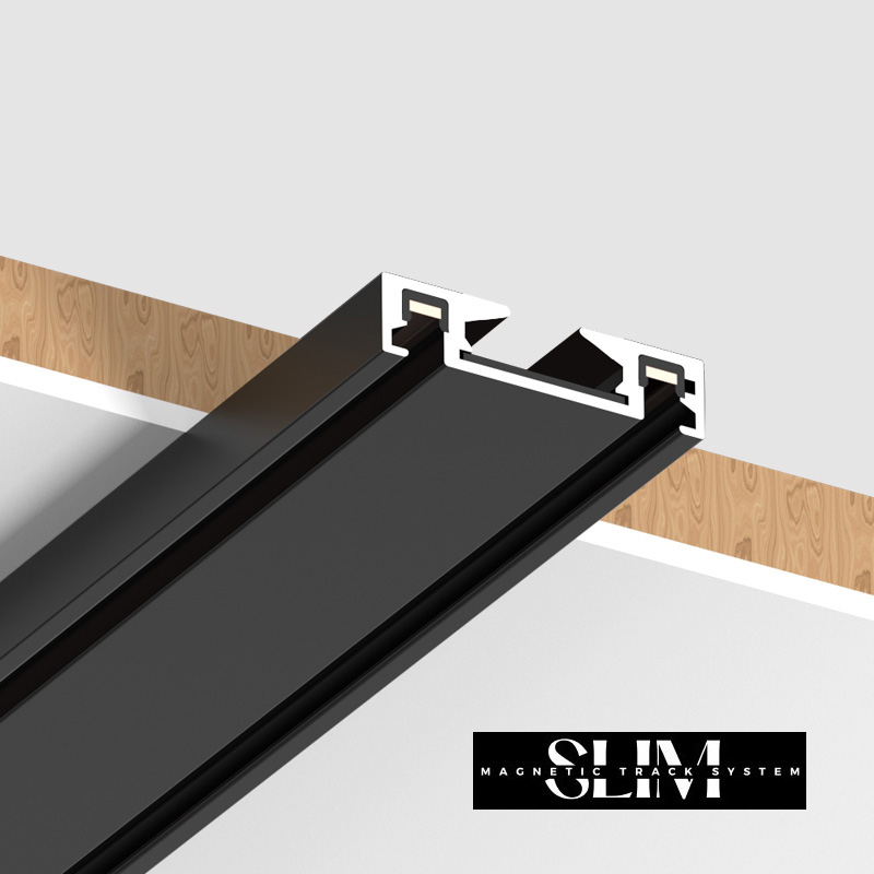 magnitno relsovo osvetlenie vynshen montaj 3 metra 48v slim