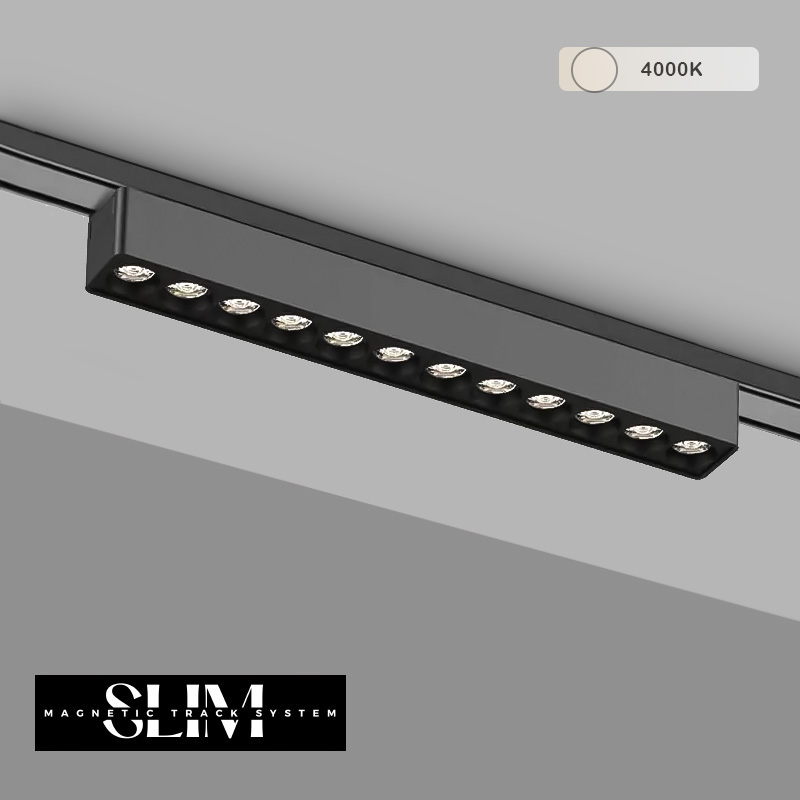 magniten osvetitel 12W 4000k 48v slim grille