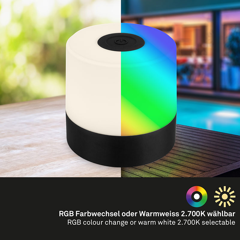 rgb led nastolna lampa s distantsionno smal