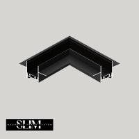 horizontalen ygyl 90° za magnitno osvetlenie slim Art.No.SLIMRMT26-D-L-BK 