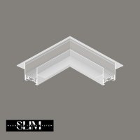 horizontalen ygyl 90° za magnitno osvetlenie slim Art.No.SLIMRMT26-D-L-WH 