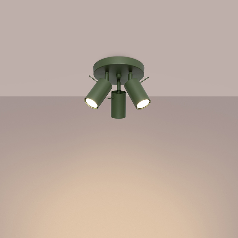 spot lampa ring 3p maslinenozelena