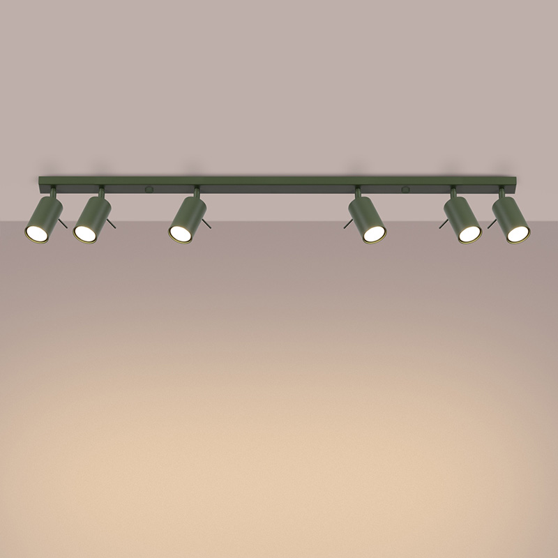 linejna spot lampa ring 6l maslinenozelena
