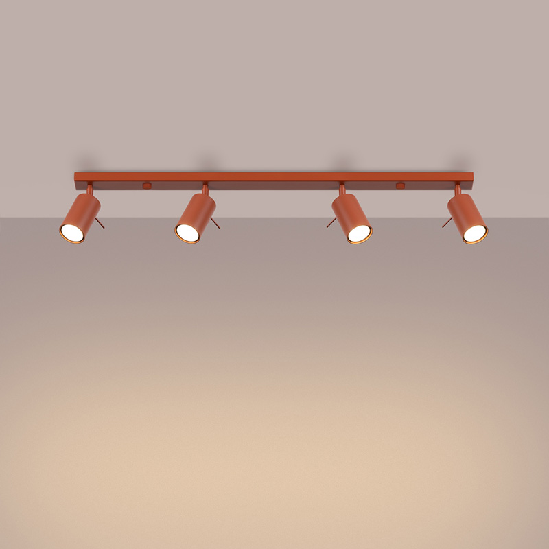 linejna spot lampa ring 4l chervena ohra