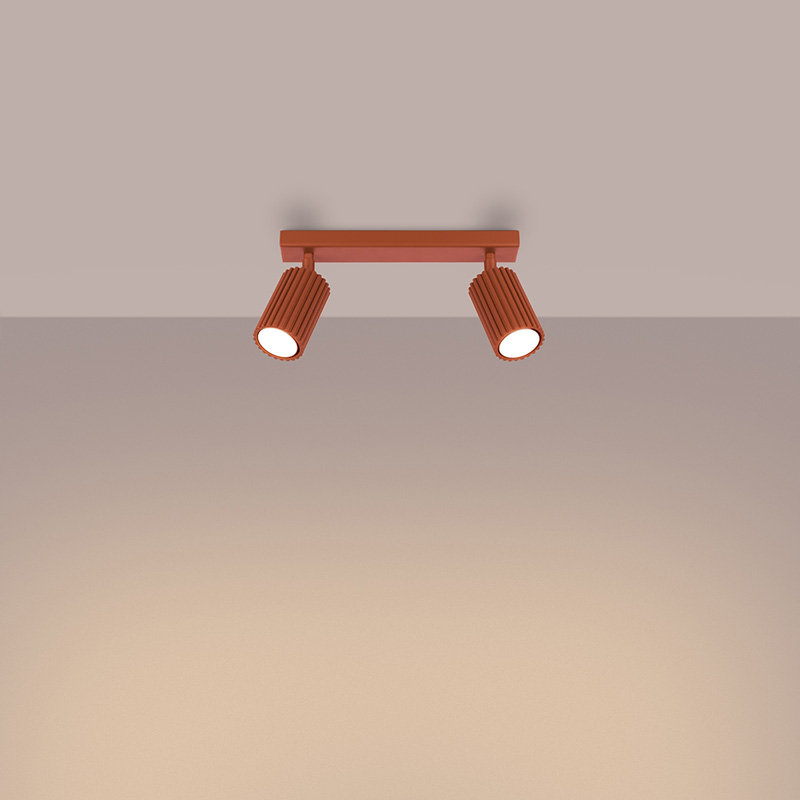 spot lampa karbon 2 chervena ohra