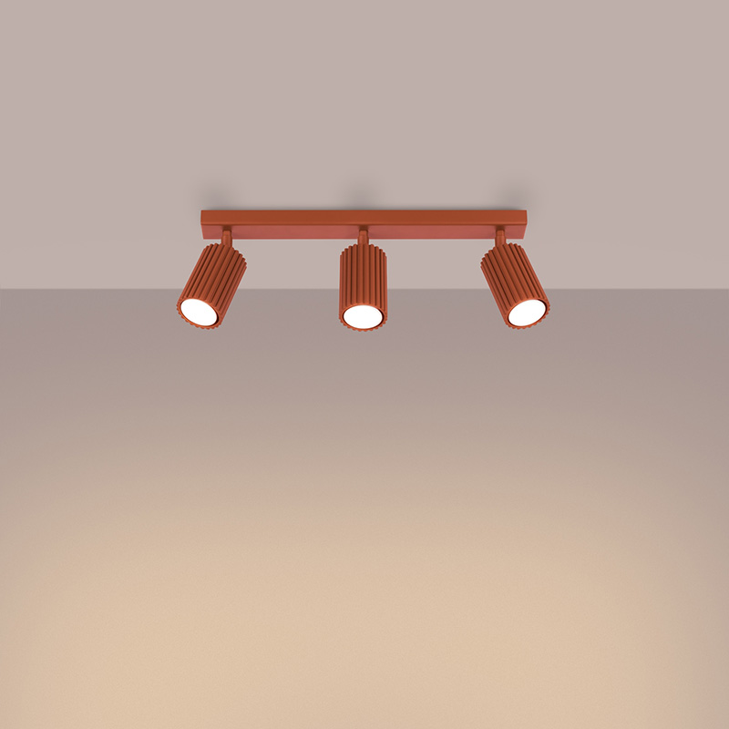 spot lampa karbon 3l chervena ohra