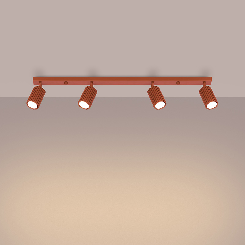 spot lampa karbon 4l chervena ohra