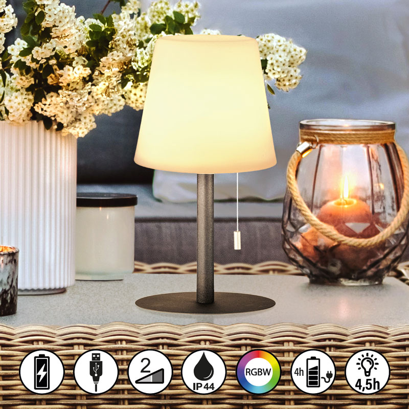 rgb mobilna nastolna lampa ip44 garden