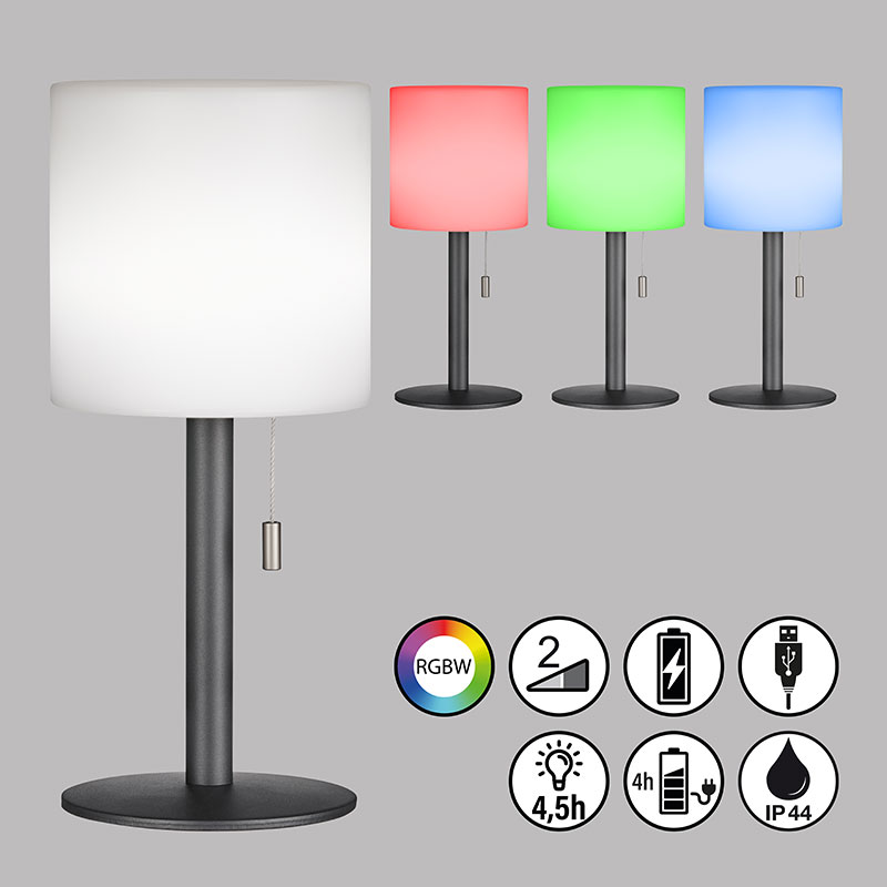 rgb mobilna nastolna lampa ip44 lesina