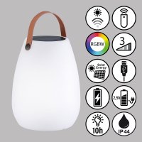 RGB мобилна настолна лампа IP44 Ruby