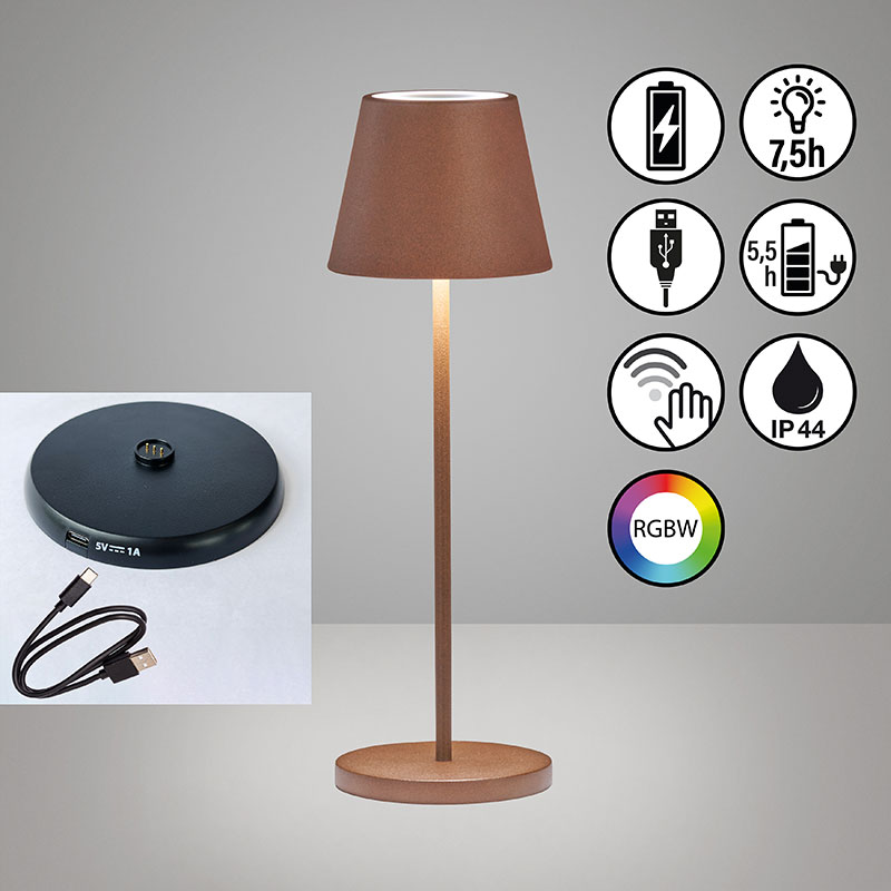 nastolna lampa za gradina s bateriq ip44 cosenza 2.0