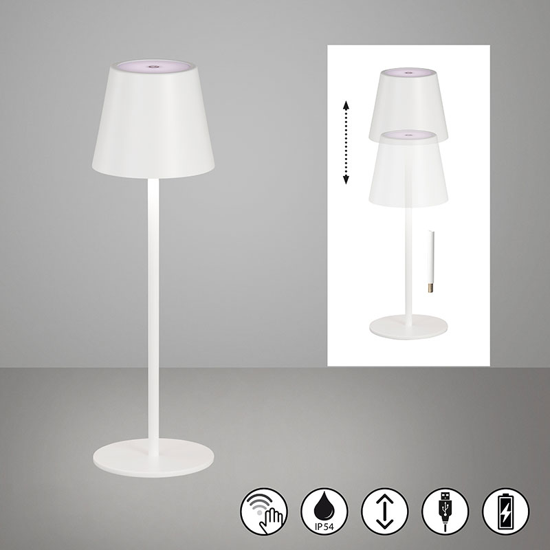 nastolna lampa za gradina s bateriq ip54 viletto