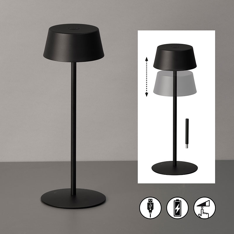 nastolna lampa za gradina s bateriq ip54 verona