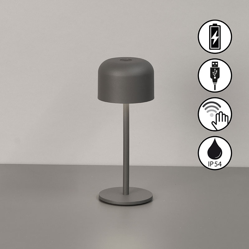 nastolna lampa za gradina s bateriq ip54 finley