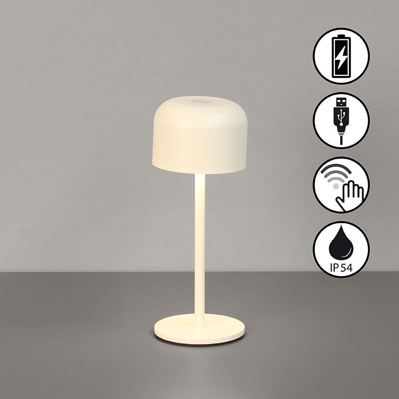 nastolna lampa za gradina s bateriq ip54 finley