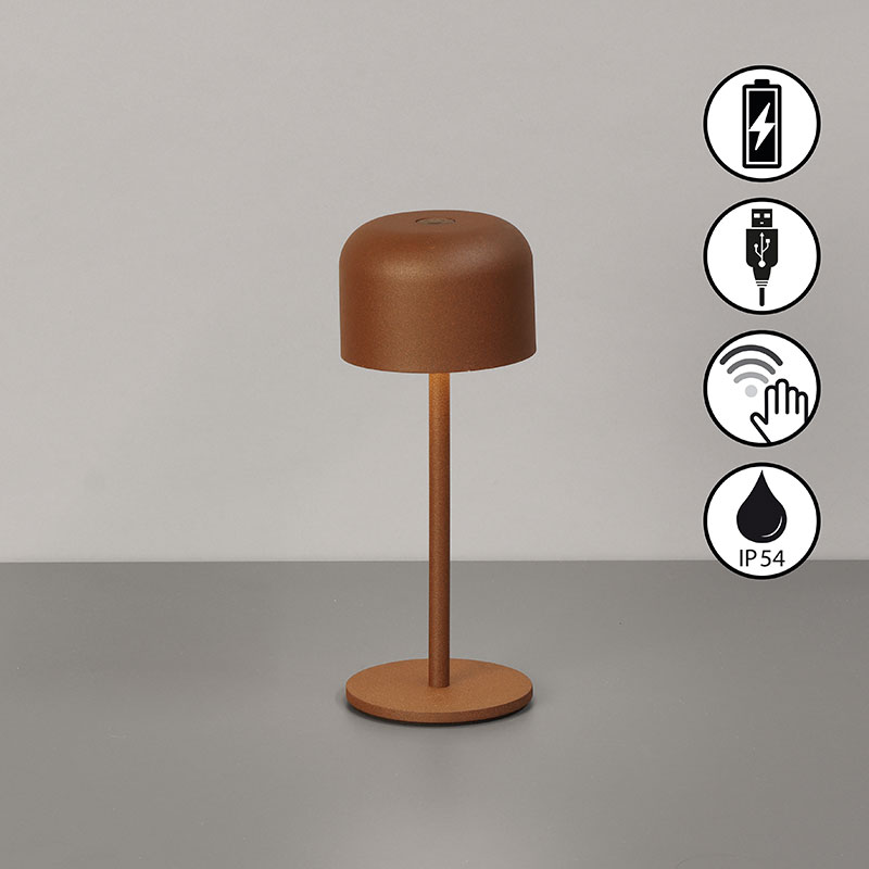 nastolna lampa za gradina s bateriq ip54 finley