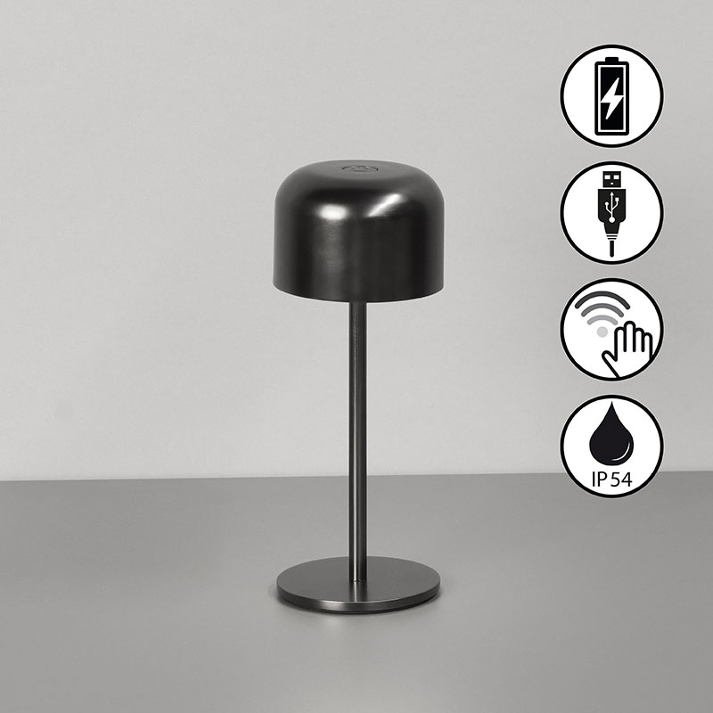 nastolna lampa za gradina s bateriq ip54 finley