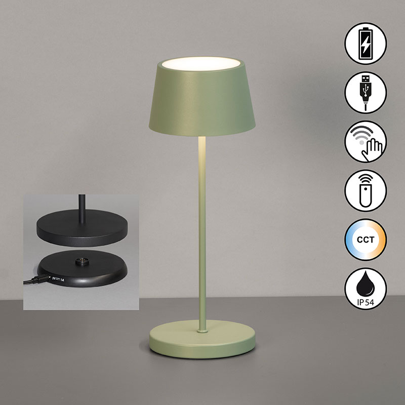 nastolna lampa za gradina s distantsionno ip54 asena pro